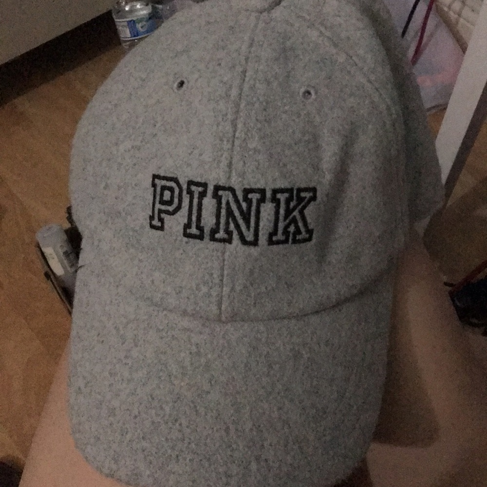 PINK grey baseball hat